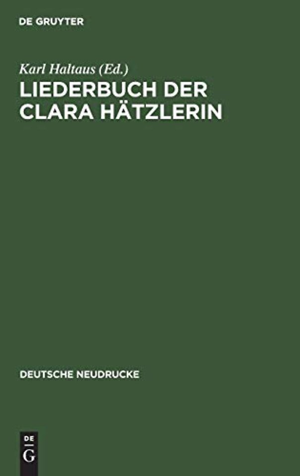 Liederbuch der Clara Hatzlerin