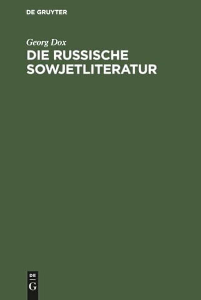 Die russische Sowjetliteratur