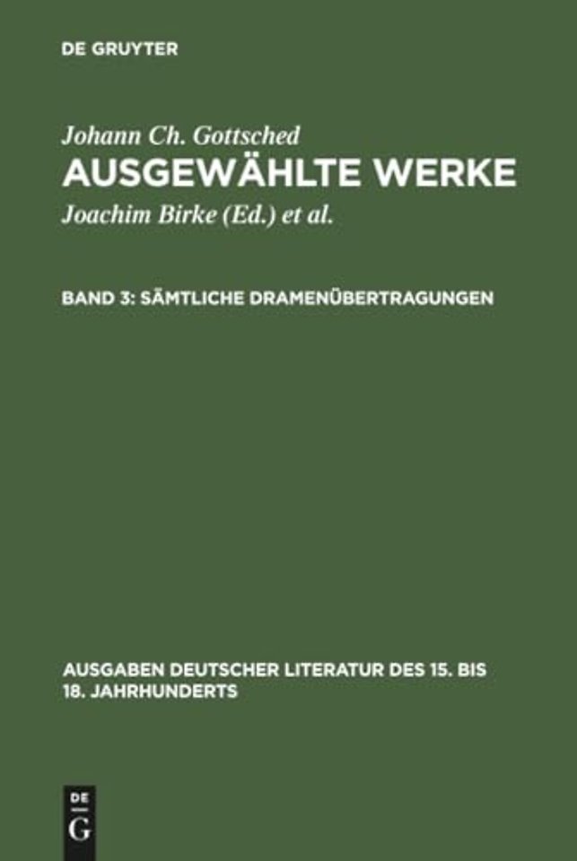 Samtliche Dramenubertragungen