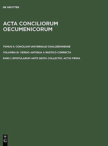 Epistularum ante gesta collectio. Actio prima