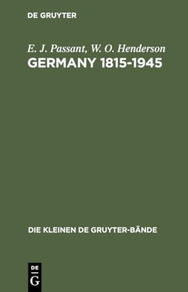 Germany 1815–1945 – Deutsche Geschichte in britischer Sicht