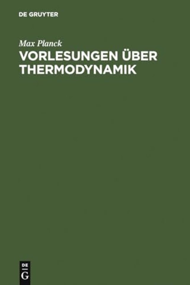 Vorlesungen über Thermodynamik