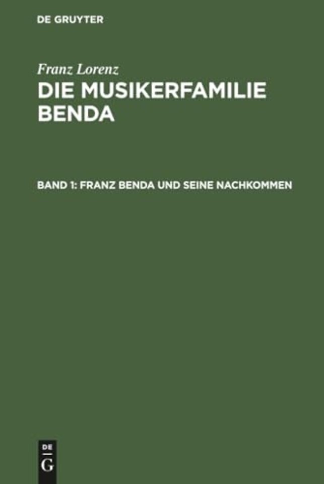 Franz Benda und seine Nachkommen