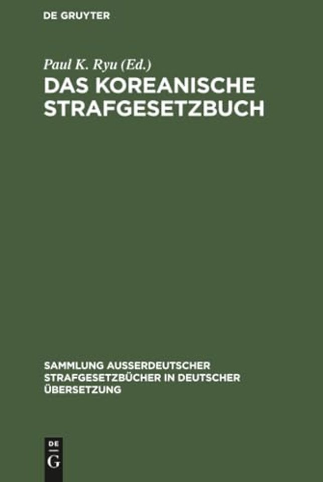 Das Koreanische Strafgesetzbuch