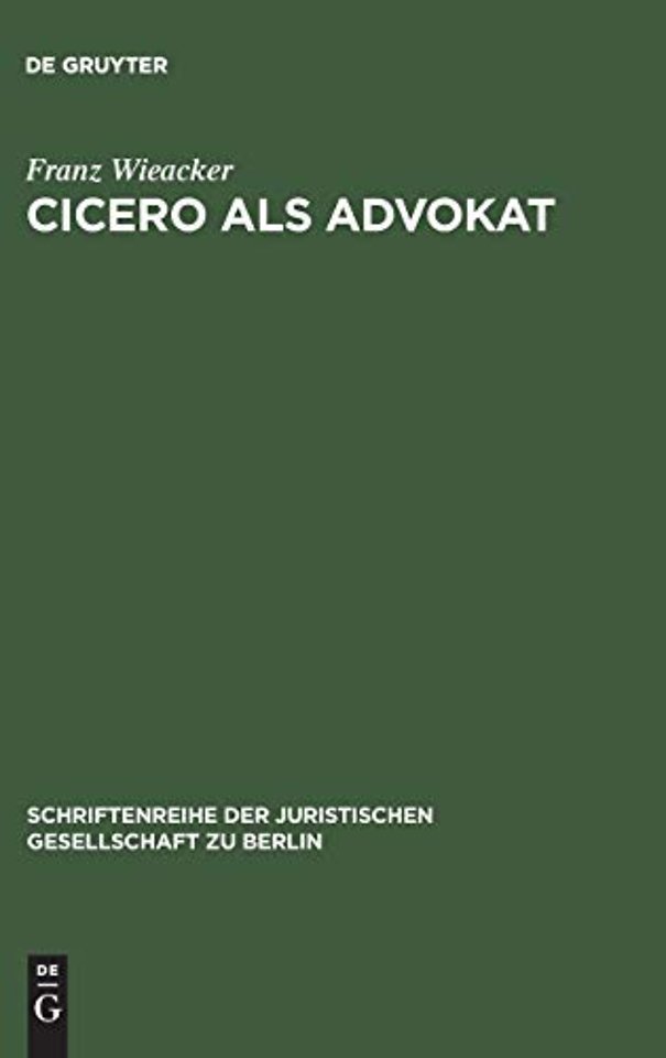 Cicero als Advokat