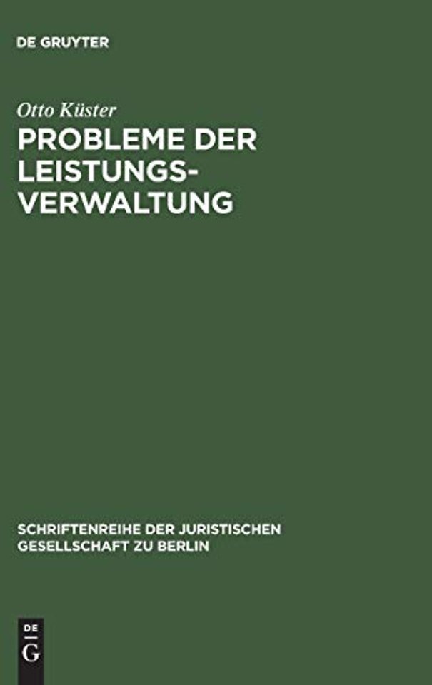 Probleme der Leistungsverwaltung