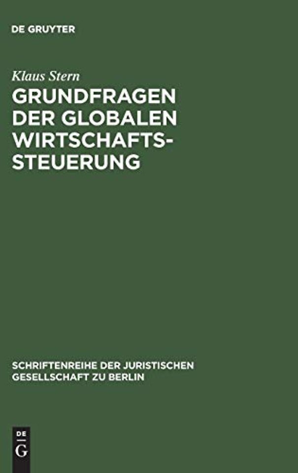 Grundfragen der globalen Wirtschaftssteuerung
