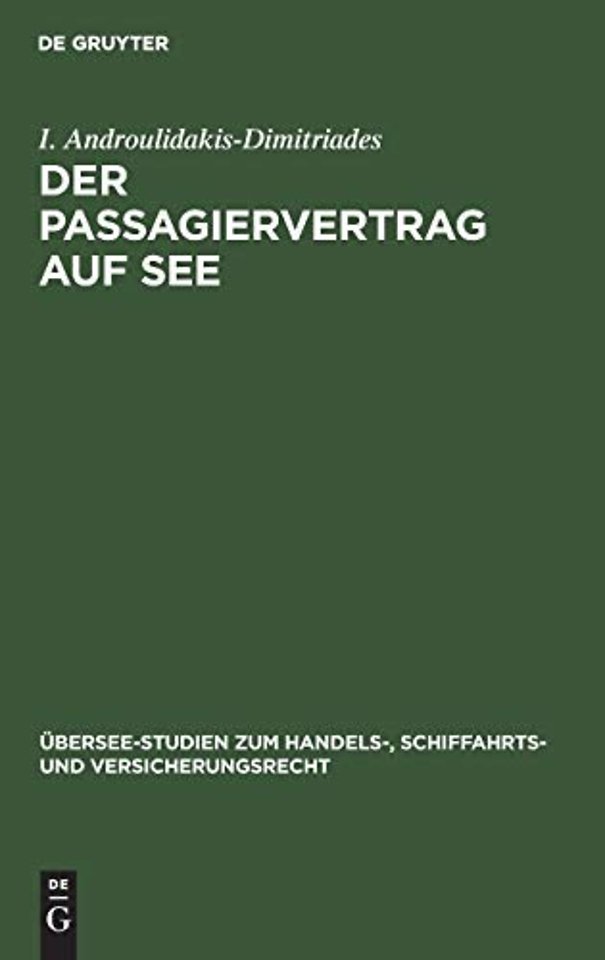 Der Passagiervertrag auf See