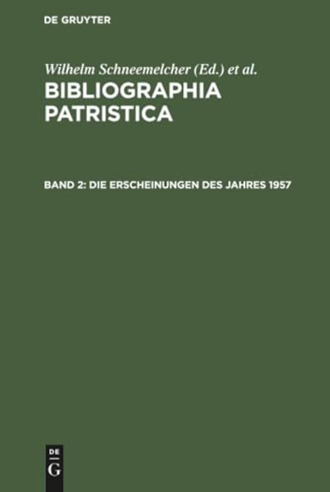 Die Erscheinungen des Jahres 1957