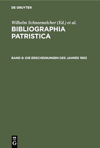 Die Erscheinungen des Jahres 1963