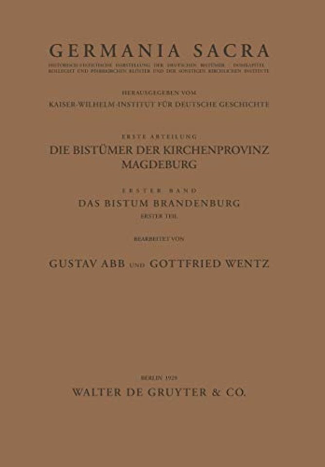 Das Bistum Brandenburg. Teil 1