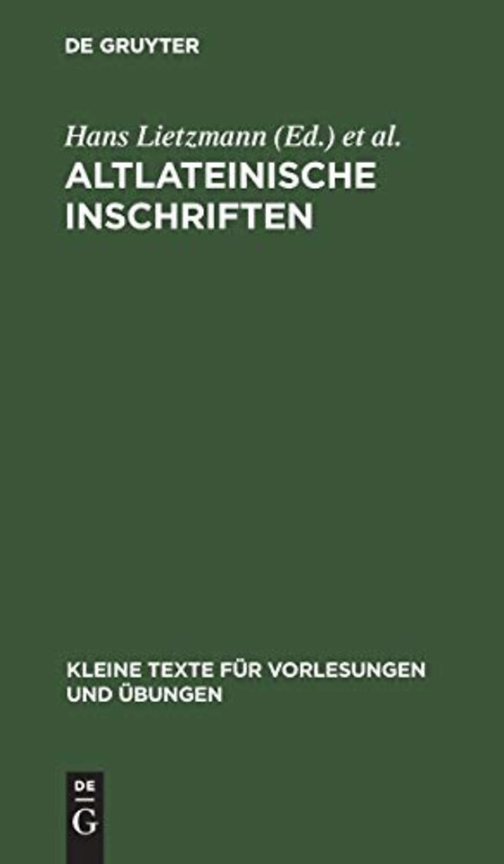 Altlateinische Inschriften