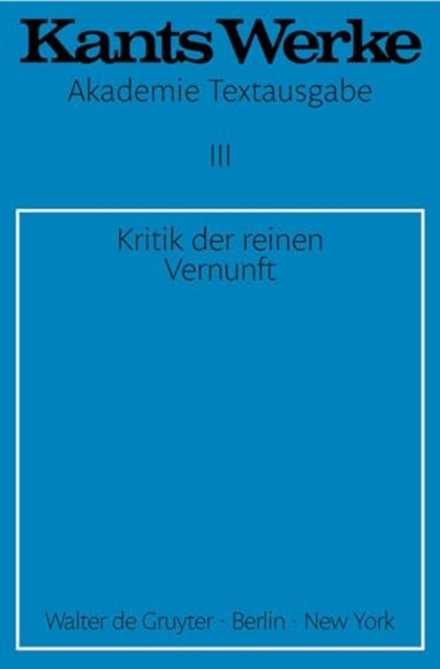 Kritik der reinen Vernunft