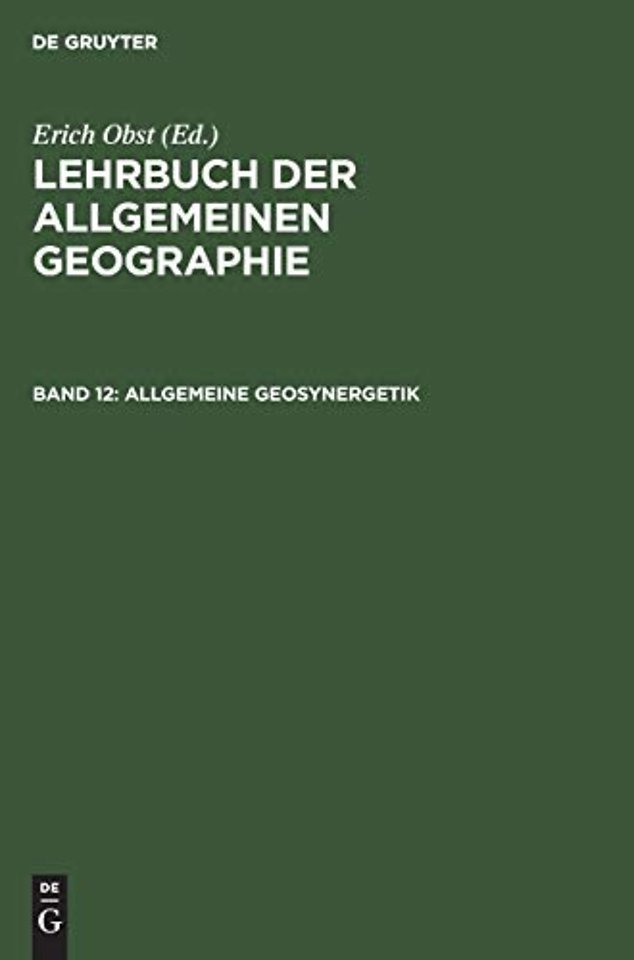 Allgemeine Geosynergetik – Grundlagen der Landschaftskunde