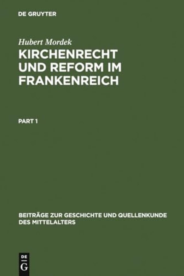 Kirchenrecht Und Reform Im Frankenreich