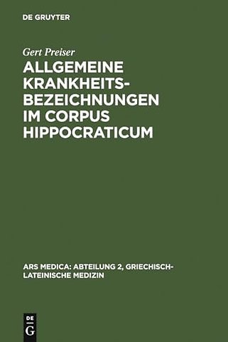 Allgemeine Krankheitsbezeichnungen im Corpus Hip – Gebrauch und Bedeutung von Nousos und Nosema