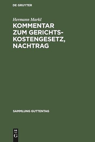 Kommentar zum Gerichtskostengesetz, Nachtrag – Die Streitwert– und Gerichtsgebührenvorschriften für das neue Nichtehelichenrecht, Erste Gesetz zur Ref