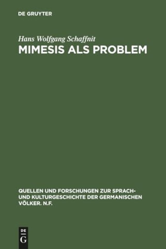 Mimesis als Problem – Studien zu einem ästhetischen Begriff der Dichtung aus Anlaβ Robert Musils