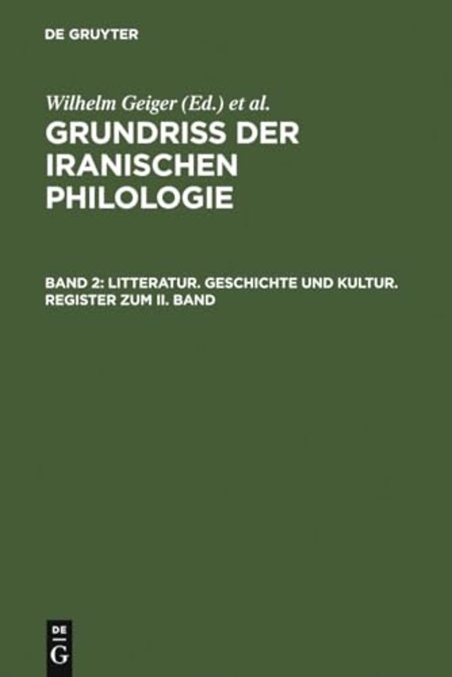 Litteratur, Geschichte Und Kultur, Register Zum II. Band
