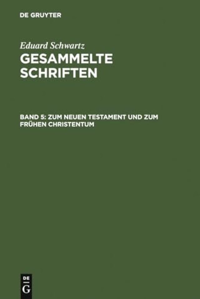 Zum Neuen Testament Und Zum Fruhen Christentum