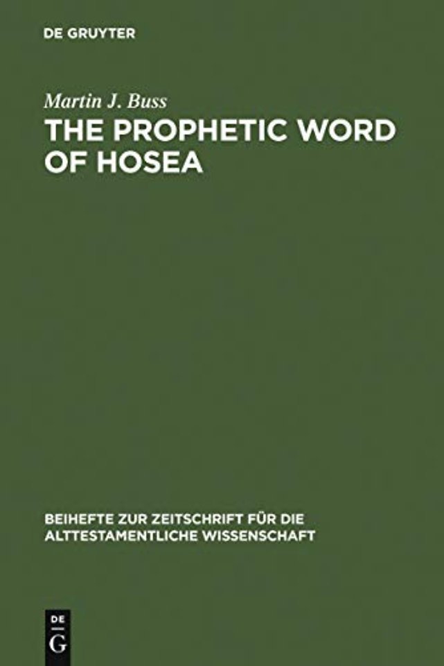 The Prophetic Word of Hosea – A Morphological Study