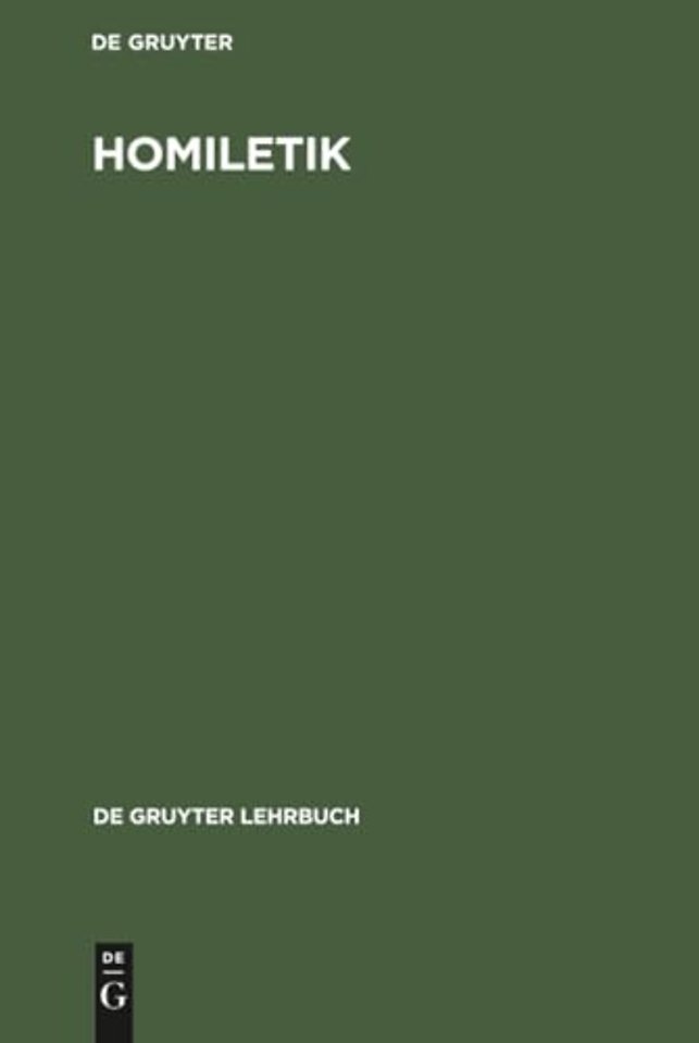 Homiletik – Theologie und Technik der Predigt