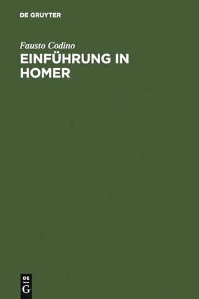 Einfuhrung in Homer