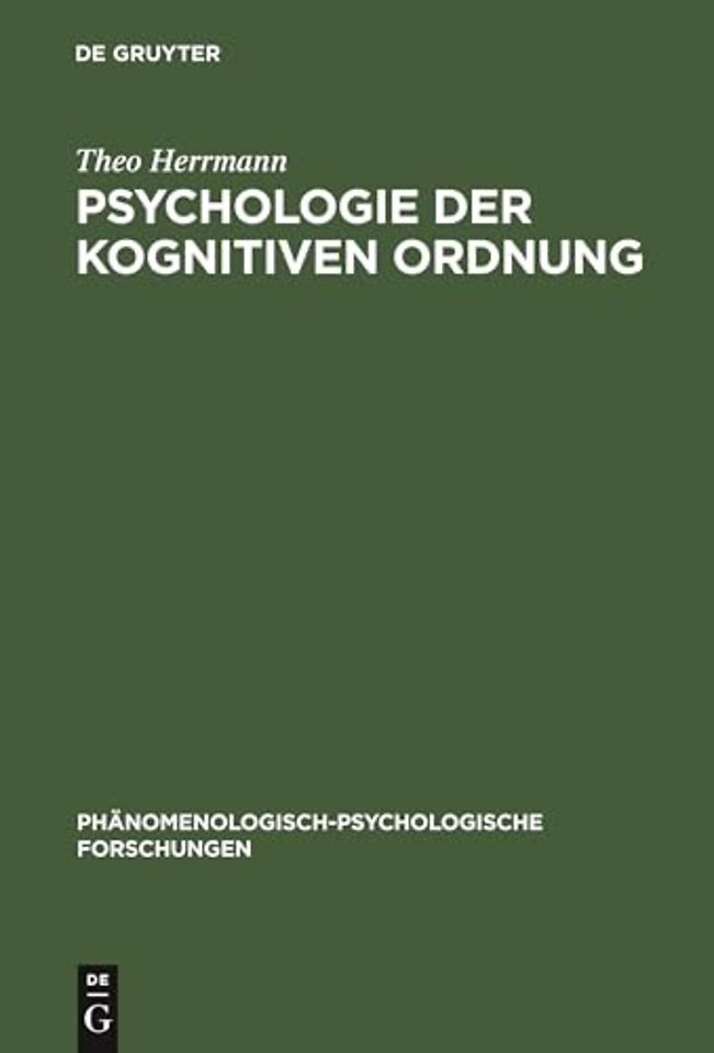 Psychologie der kognitiven Ordnung