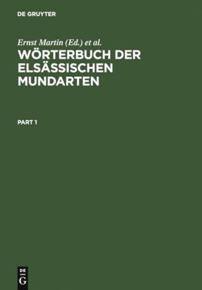 Wörterbuch der elsässischen Mundarten