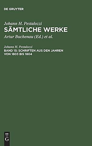 Schriften aus den Jahren von 1803 bis 1804