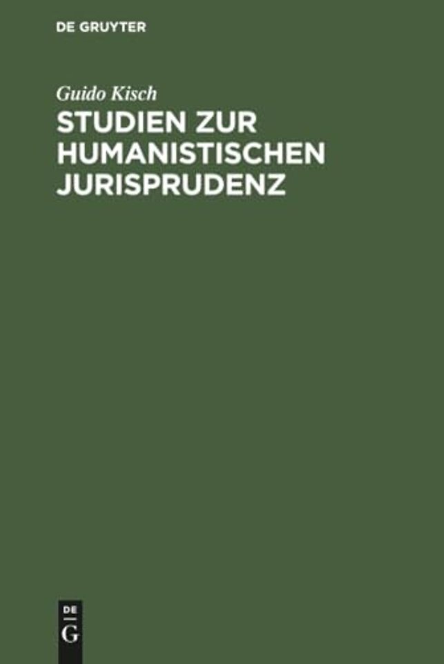 Studien zur humanistischen Jurisprudenz