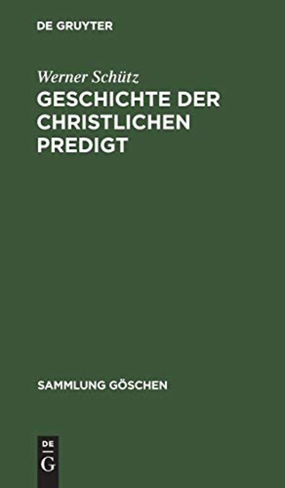 Geschichte der christlichen Predigt