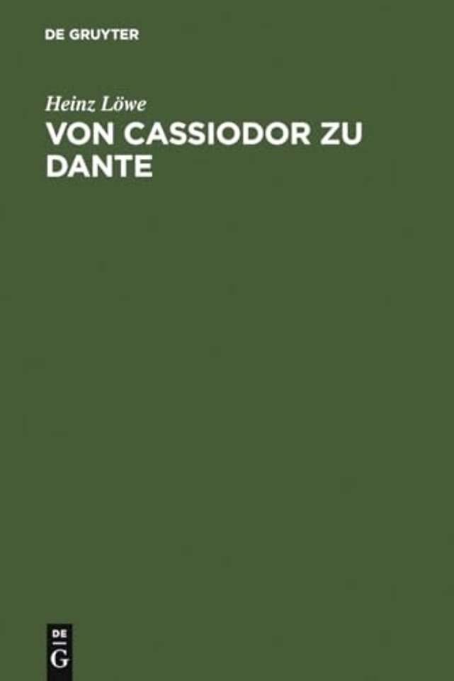 Von Cassiodor Zu Dante