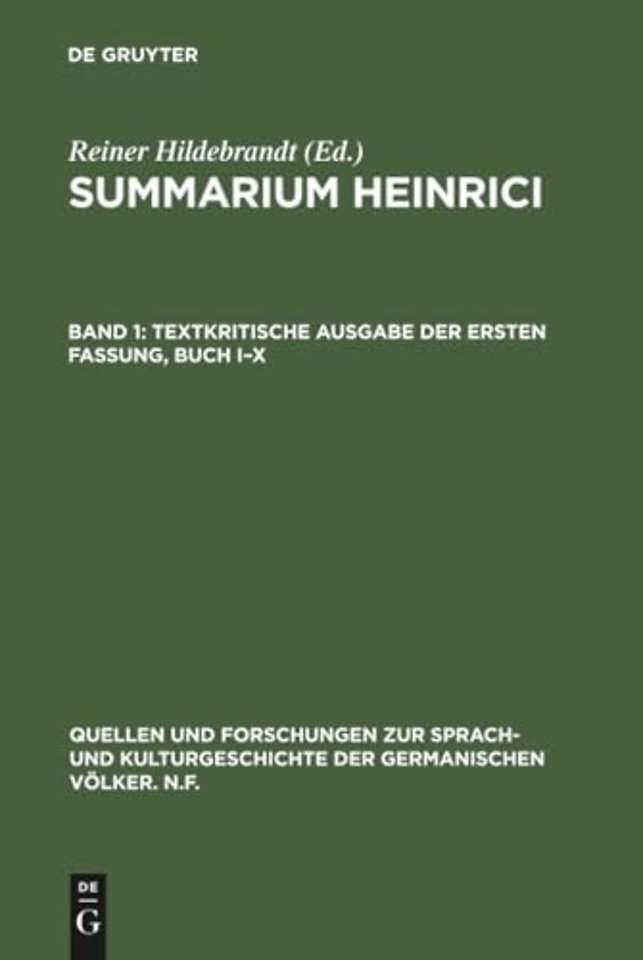 Textkritische Ausgabe der ersten Fassung, Buch I–X