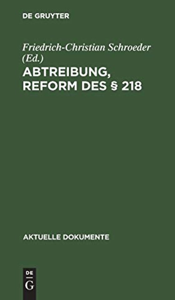 Abtreibung, Reform des § 218