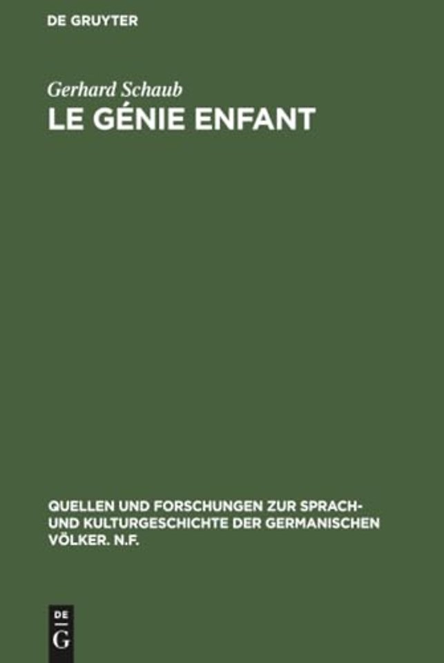 Le génie enfant – Die Kategorie des Kindlichen bei Clemens Brentano