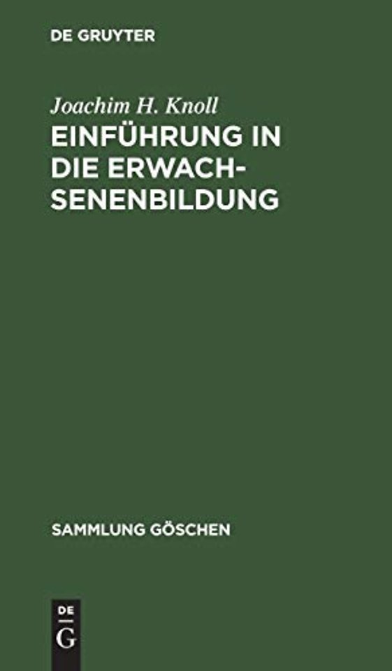 Einführung in die Erwachsenenbildung
