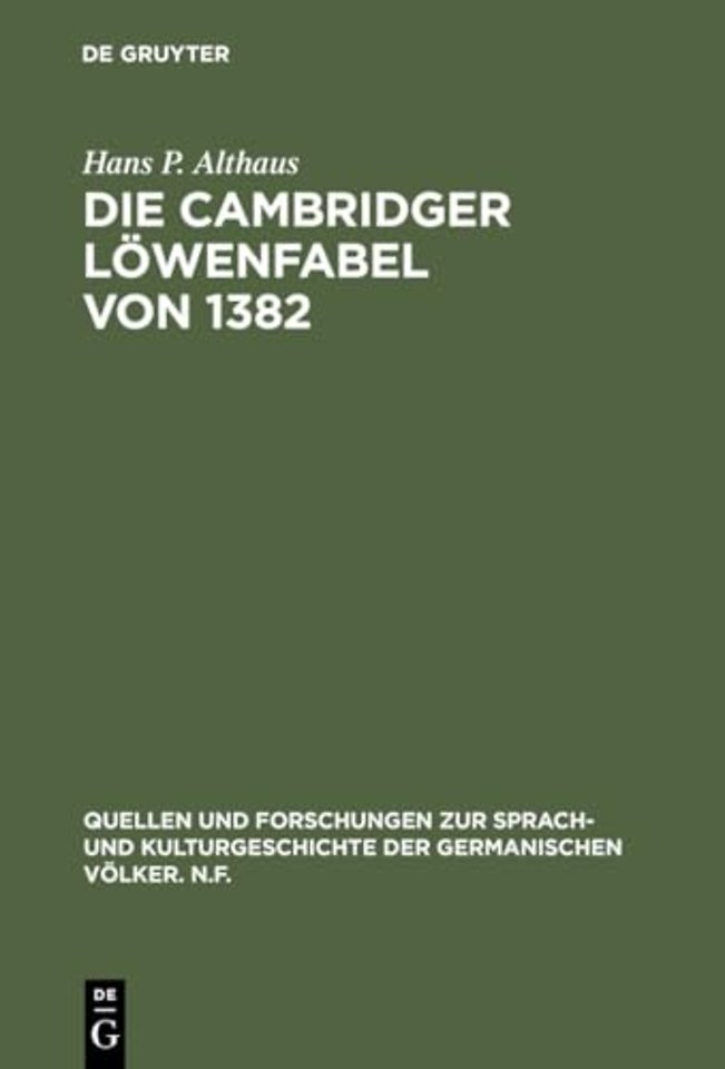 Die Cambridger Lowenfabel von 1382