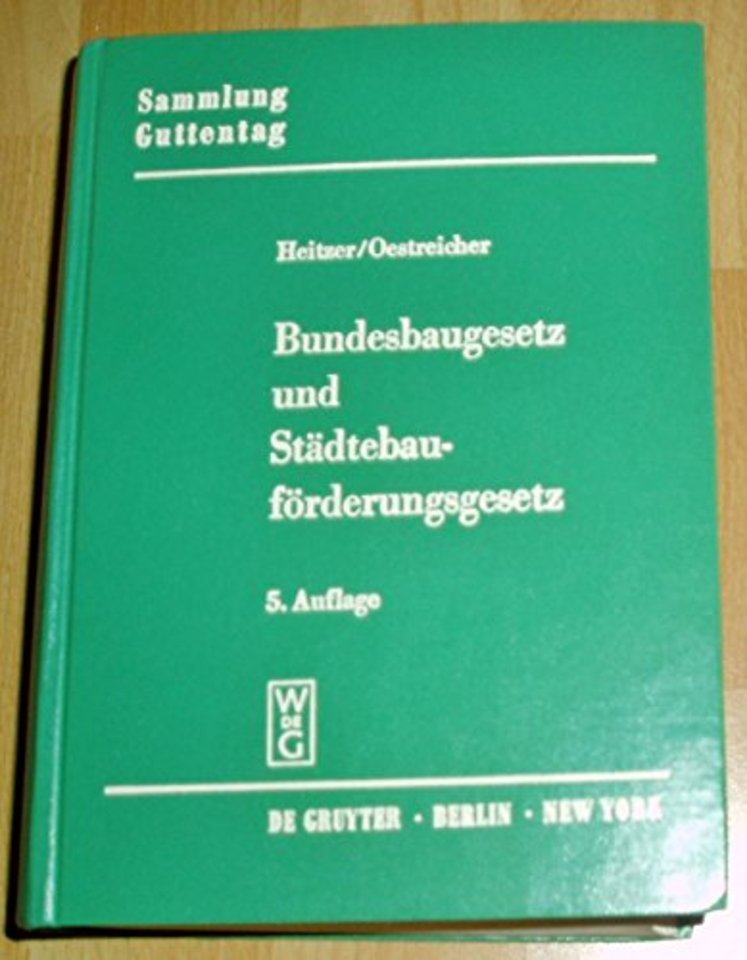 Bundesbaugesetz Und Stadtebaufoerderungsgesetz
