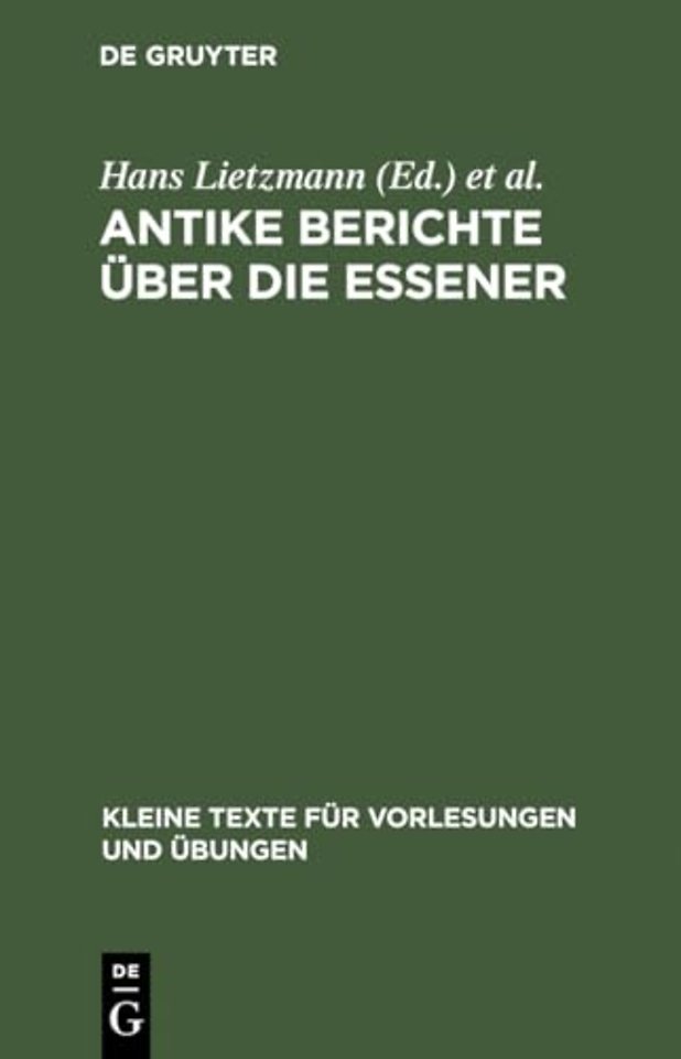 Antike Berichte Uber Die Essener