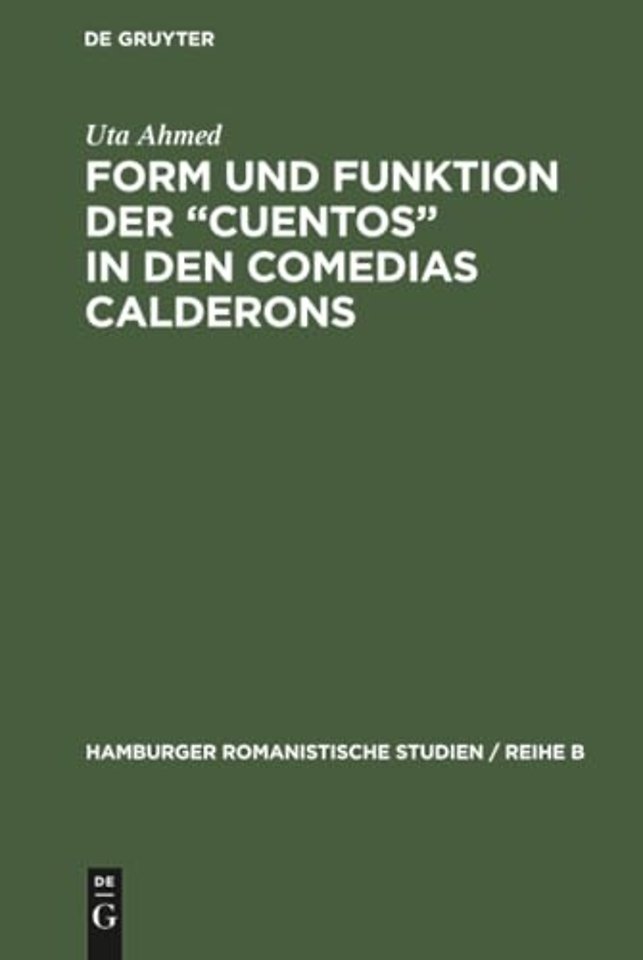 Form und Funktion der "Cuentos" in den Comedias Calderons