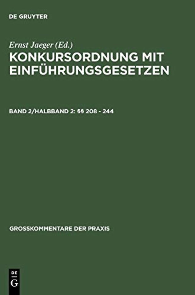 §§ 208 – 244 – Einführungsgesetze, Vergütungsverordnung, Sachregister