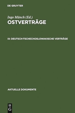 Deutsch–tschechoslowakische Verträge