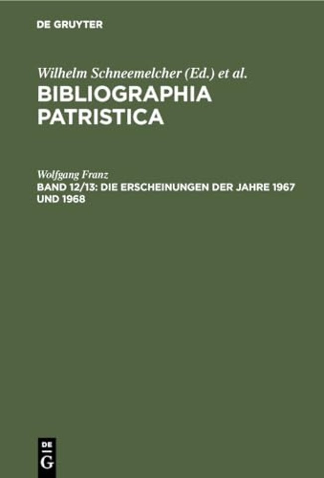 Die Erscheinungen der Jahre 1967 und 1968