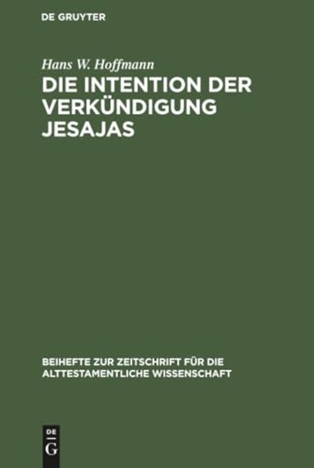 Die Intention der Verkundigung Jesajas
