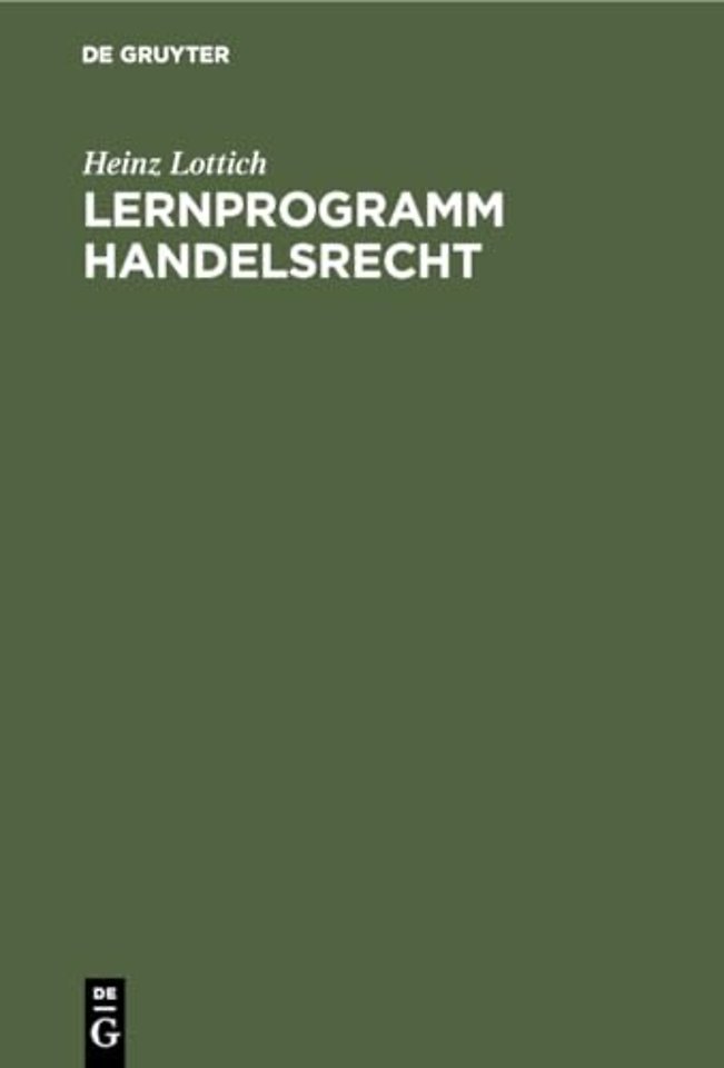 Lernprogramm Handelsrecht