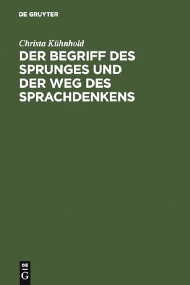 Der Begriff des Sprunges und der Weg des Sprachd – Eine Einführung in Kierkegaard