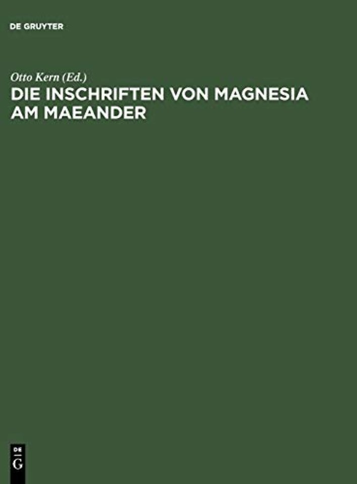 Die Inschriften von Magnesia am Maeander