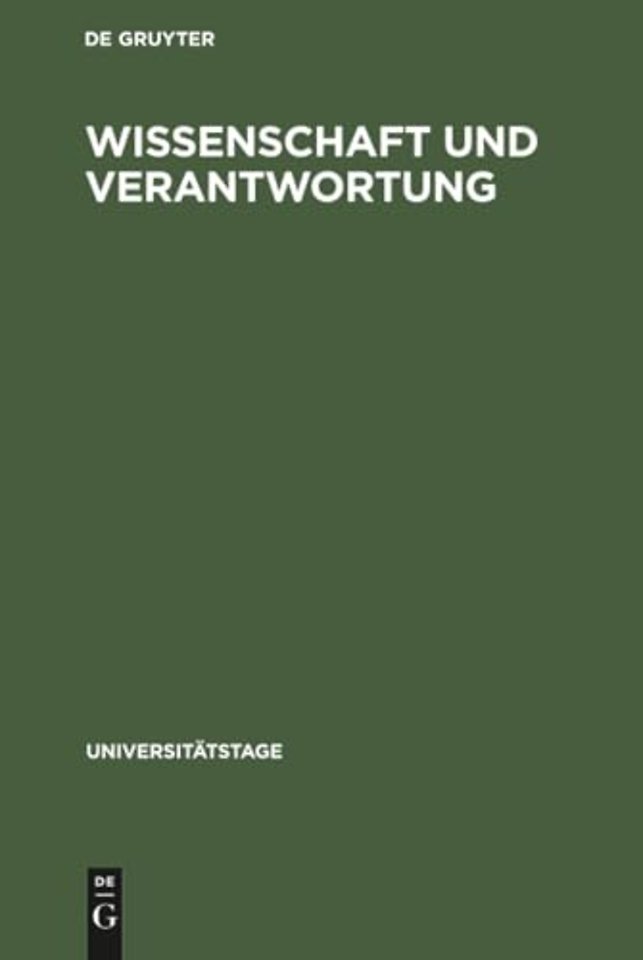 Wissenschaft und Verantwortung