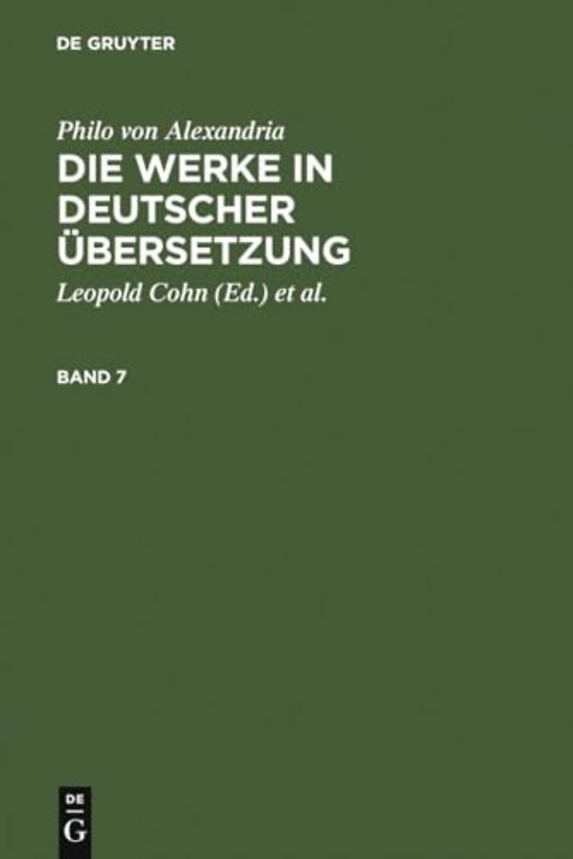 Die Werke in deutscher Ubersetzung. Band 7